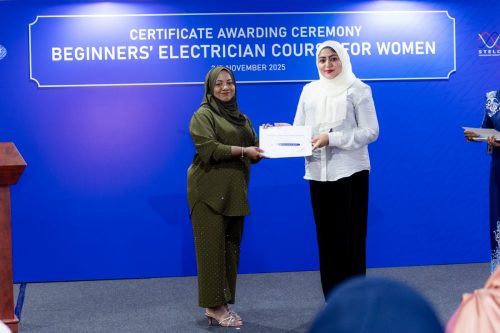 Certificate Awarding Ceremony of Beginners’ Electrician Course
