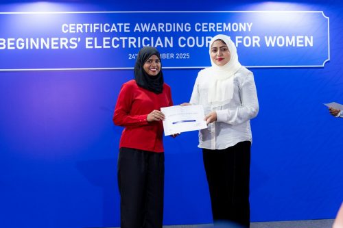 Certificate Awarding Ceremony of Beginners’ Electrician Course