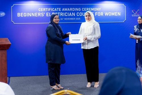 Certificate Awarding Ceremony of Beginners’ Electrician Course