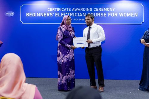 Certificate Awarding Ceremony of Beginners’ Electrician Course
