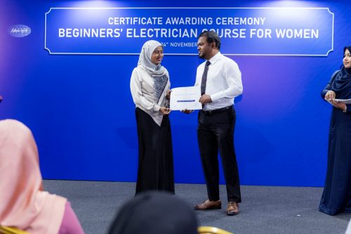 Certificate Awarding Ceremony of Beginners’ Electrician Course