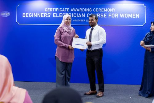 Certificate Awarding Ceremony of Beginners’ Electrician Course