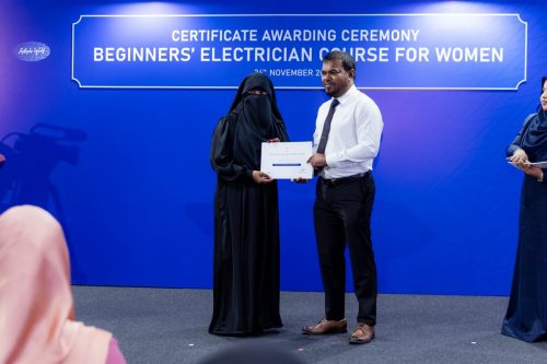 Certificate Awarding Ceremony of Beginners’ Electrician Course