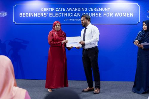 Certificate Awarding Ceremony of Beginners’ Electrician Course