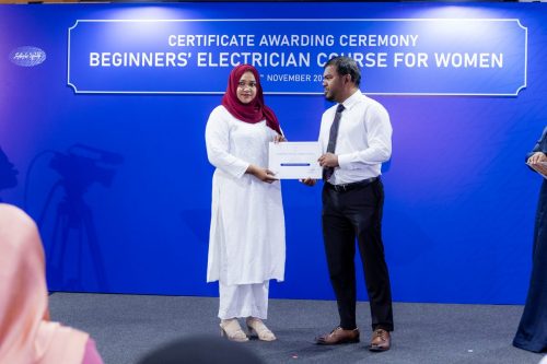 Certificate Awarding Ceremony of Beginners’ Electrician Course