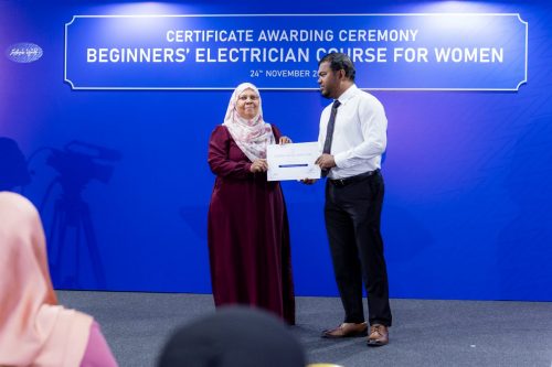 Certificate Awarding Ceremony of Beginners’ Electrician Course