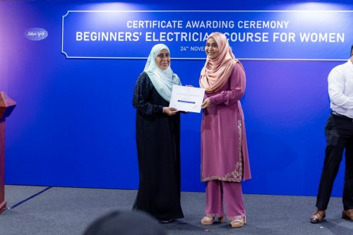 Certificate Awarding Ceremony of Beginners’ Electrician Course