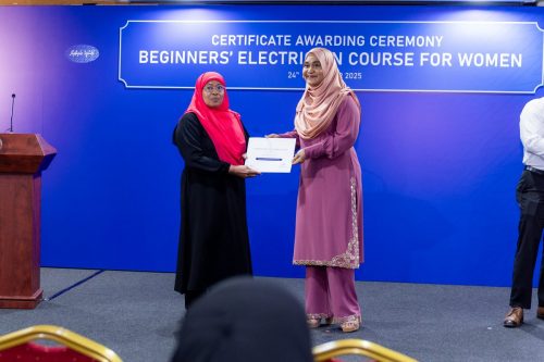 Certificate Awarding Ceremony of Beginners’ Electrician Course