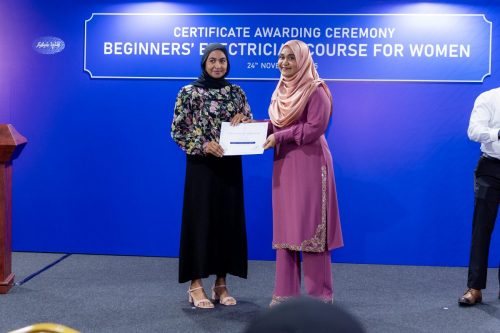 Certificate Awarding Ceremony of Beginners’ Electrician Course