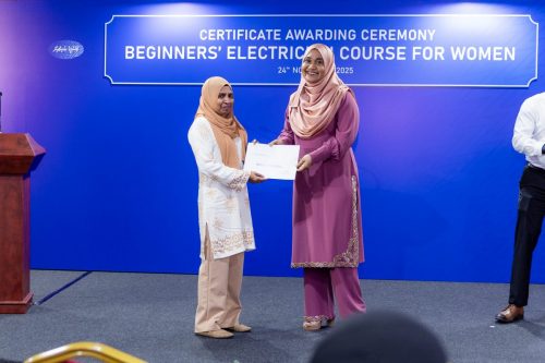 Certificate Awarding Ceremony of Beginners’ Electrician Course